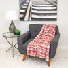 Parkland Collection,Transitional Plaid Red Rectangle 50" X 65" Throw - 4 of 4