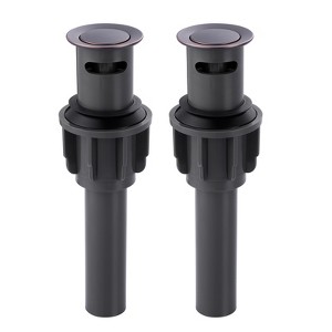 WOWOW Economical Easy Clean Pop Up Drain With Overflow in Brushed Nickel (2 Pcs) - 1 of 4