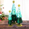Cody Foster 15.0 Inch Festive Alpine Trees Green Christmas Decorative Tree Set , Christmas Decor Snowflakes  Winter (3PC) - 2 of 4
