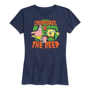 Women's - SpongeBob SquarePants - Creatures Of The Deep Short Sleeve Graphic T-Shirt - 1 of 4