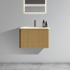 Bathroom Vanity with White Ceramic Sink, Wall Mounted Floating Bathroom Vanity for Modern Bathroom, Pre-assembled - 2 of 4