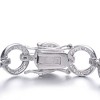 Guili Sterling Silver Cubic Zirconia Circle Link Bracelet, Radiant and Timeless Accessory with Exquisite Details for Everyday Elegance - 4 of 4