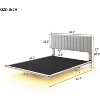 Modern Floating Bed Frame with LED Lights, Heavy Duty Metal Platform Bed with Tufted Headboard, Under Bed Storage, No Box Spring Needed, Full - 2 of 4