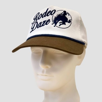 Mighty Fine Rodeo Daze Two-toned Baseball Hat - White/Brown