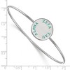 Black Bow Jewelry Sterling Silver Zeta Tau Alpha Greek Life Bangle Bracelet 7 Inch - 2 of 3