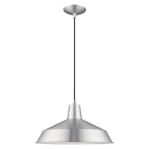 Livex Lighting Metal Shade 1 - Light Chandelier in  Brushed Aluminum - 1 of 2
