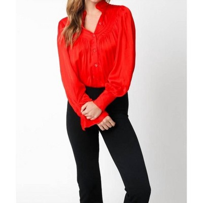 Women's Ophelia Blouse - OLIVACEOUS