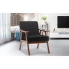 MAYEERTY Mid-Century Modern Chair Solid Wood Frame Accent Chair Extra-Thick Backrest Wingback Lounge Indoor Living Room Bedroom Reading Room - 2 of 4