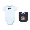 Hudson Baby Infant Boy Cotton Sleep and Play, Bodysuit and Bandana Bib Set, Hola Ladies - image 3 of 4