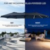 15ft Patio Umbrella with Solar Lights for Deck, Pool, Garden - 3 of 3