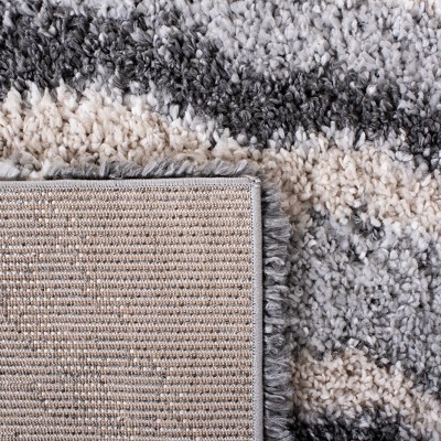 Fontana Gray and Ivory 4' x 6' Shag Area Rug