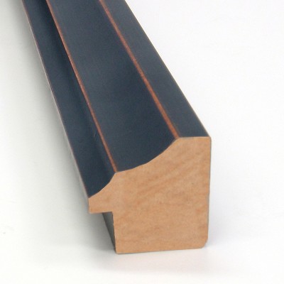 Dark Bronze Petite Bevel Wood Bathroom Vanity Mirror