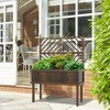 Gulches 55" Raised Garden Bed with Trellis, Carbonized Finish - 2 of 4