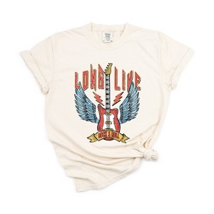 Simply Sage Market Women's Long Live Rock And Roll Colorful Short Sleeve Garment Dyed Tee - 1 of 2