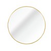 36" Round Gold Wall Mirror, Modern Style, Shatterproof Tempered Glass, Wall Mounted, Perfect for Bathroom, Bedroom, Living Room - 4 of 4