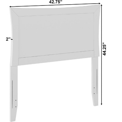 Metro Twin White Wood Headboard with Curved Design