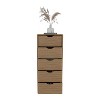 Okak Tall Narrow Dresser for Bedroom w 5 Drawers,Storage Chest of Drawers Nightstand w Pull Out System for Closet Bedside Living Room Hallway - 3 of 4