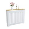 Artloge Radiator Cover: Modern Slatted Vertical White Radiator Cover with Wood-grain Top, MDF Wood Grill Shelf Radiator Cover - 4 of 4