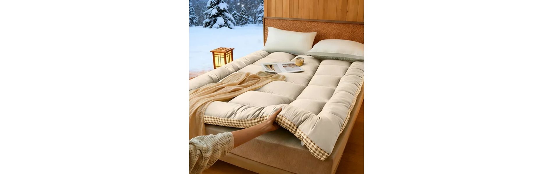 Racxily Futon Mattress,  Mattress with checkered three-dimensional edges