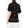 LA LEELA Women's Summer Casual Hawaiian Blouse Shirt Solid Blouses Short Sleeve Button Up Dress Tops Tee Shirts Tank Top Women - 2 of 4