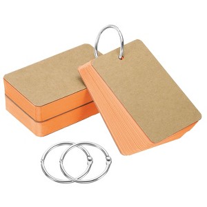 Unique Bargains Memory Learning Office Blank Index Cards with Ring 150 Pcs - 1 of 4
