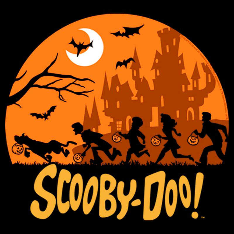 Boy's Scooby Doo Moon Silhouette Chase T-Shirt, 2 of 6