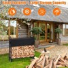 Firewood Rack Outdoor with Large Storage Space, Reinforced Base for Stability Firewood Holder for Fireplace Wood Storage,Waterproof Cover - 2 of 4
