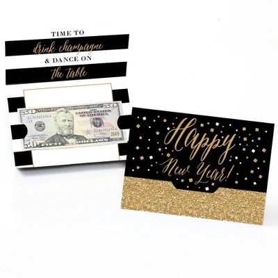 Big Dot of Happiness New Year's Eve - Gold - New Years Eve Party Money and Gift Card Holders - Set of 8