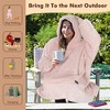 Tirrinia Woman Fleece Blanket Hoodie Sweatshirt, Soft Comfy Wearable Blanket Hoodie Pullover, Cozy Christmas Gift for Woman Wife Girlfriend - 3 of 4