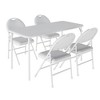 Folding Table & Chair Dining Set of 5 with Padded Tabletop for Hosting, Game Night, or Holiday Celebrations - 2 of 4