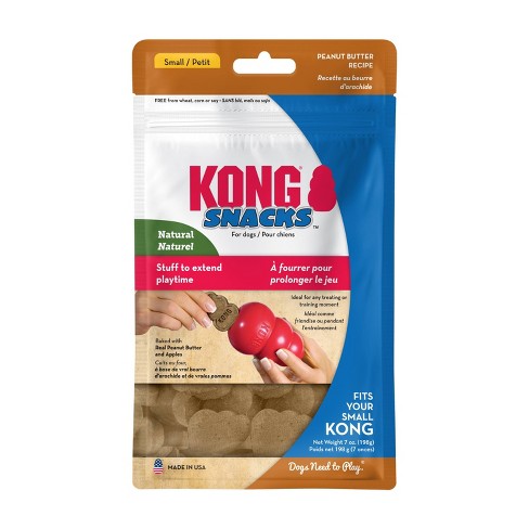 KONG - Classic Dog Toys with Easy Treat Peanut Butter Dog Treats, 8 Ounce -  for Large Dogs