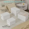 Aoibox Foldable Storage Bin Cube Organizer Basket with Flip-Top Lid 2 Handles Decorative Boxes for Shelves White 2 Pack - 4 of 4