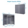 VIPEK V5C Clothes Closet Wardrobe Heavy Duty Covered Clothes Rack, Black Metal Clothing Rack with Grey Oxford Fabric Cover - 3 of 4