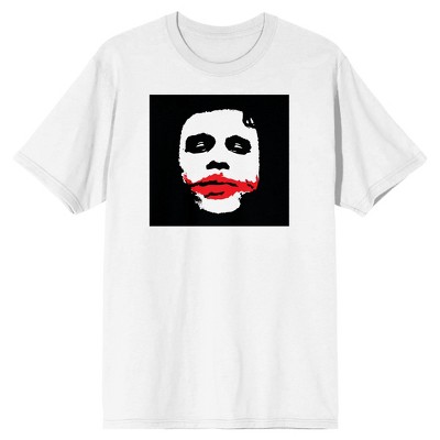 Men's White Graphic Batman T-shirt, The Joker's Face-3xl : Target