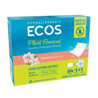 ECOS Laundry Detergent Sheets - 7.9oz/64 Loads