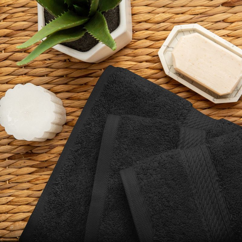 Premium Cotton 800 GSM Heavyweight Plush Luxury 3 Piece Bathroom Towel Set by Blue Nile Mills, 6 of 10