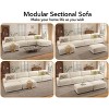 Dyonery Oversized 160" Modular Sectional Sofa, Comfy 6-Seat U-Shaped Cloud Couch Set with 2 Pillows & 2 Movable Ottomans, Chenille - 4 of 4