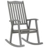 vidaXL Rocking Chair with Cushions Gray Solid Acacia Wood - 2 of 4