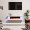 CLIHOME Wall Mounted LED Electric Fireplace with Floating Mantel, 12 Flame Color and Timer - 3 of 4