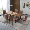 PAGED Dining Chairs Set of 2 Mid Century Modern Upholstered Living Room Chairs with Wood Farme for Living Room, Restaurant, Oak - 4 of 4