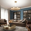 LNC Tracienuri 10-Lights 31.5" Modern Luxury Integrated LED Chandelier, Brass with Layered Silver Chain Fringe - 4 of 4