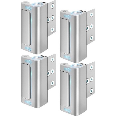 DOMETOUR Home Security Door Lock, 4 Pcs Childproof Reinforcement Lock, Strong Night Latch for Inside Swing Door
