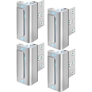 DOMETOUR Home Security Door Lock, 4 Pcs Childproof Reinforcement Lock, Strong Night Latch for Inside Swing Door - 1 of 4