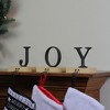 Northlight Set of 3 Metal and Wood “JOY” Weighted Christmas Stocking Holder 6“ - 3 of 3