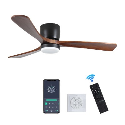 BestParts 42" Wood Ceiling Fan with LED Light - Smart Control, 3-Speed, Energy Efficient