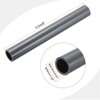 Unique Bargains Water Plumb DIY Crafts High Impact Rigid Round Pipes 8" Length ID 0.81" OD 1.02" Light Grey - 2 of 4