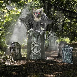 Morris Costumes 4 Ft. 9" Animated Light-Up Gargoyle Halloween Decoration - 1 of 2