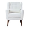 CLIHOME Modern Accent Chair, Teddy Fabric Living Room Chairs Comfy Reading Chair, Lounge Arm Chairs for Living Room Bedroom - 4 of 4