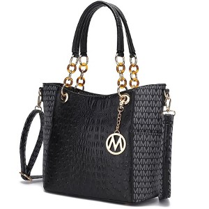 MKF Collection Miriam Handbag Signature Women Vegan Leather Tote by Mia K - 1 of 4