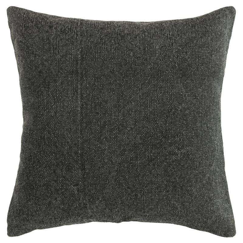22&#34;x22&#34; Oversize Reversible Solid Square Throw Pillow Cover Black - Rizzy Home, 3 of 8